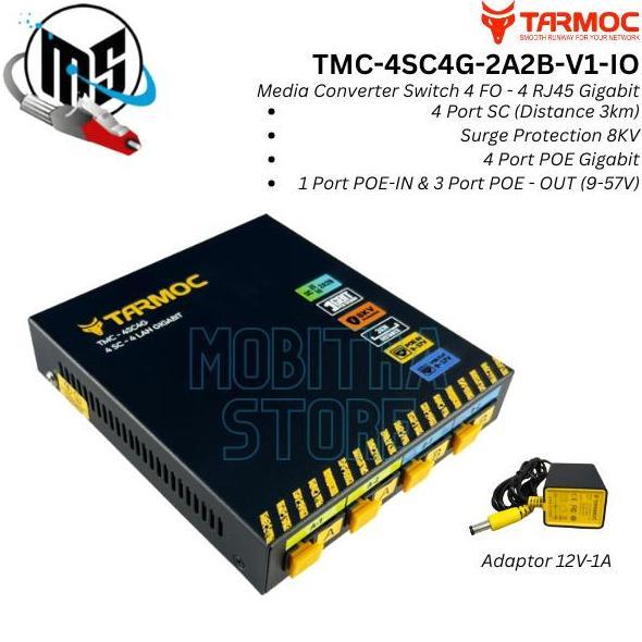 NEW Tarmoc TMC-4SC4G-2A2B-V1-IO | Media Converter 4 FO 4 LAN / 4FO 4LAN 4SC 4LAN 4 SC 4 LAN Gigabit 