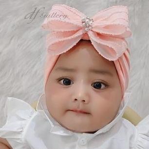 Turban Anak Bayi Perempuan Yuki dfGallery Pita Permata Cantik