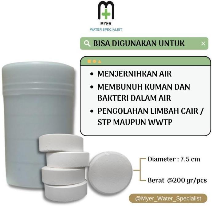 Kaporit Tablet Besar TCCA / klorin tablet / TCCA Tablet 1 kg