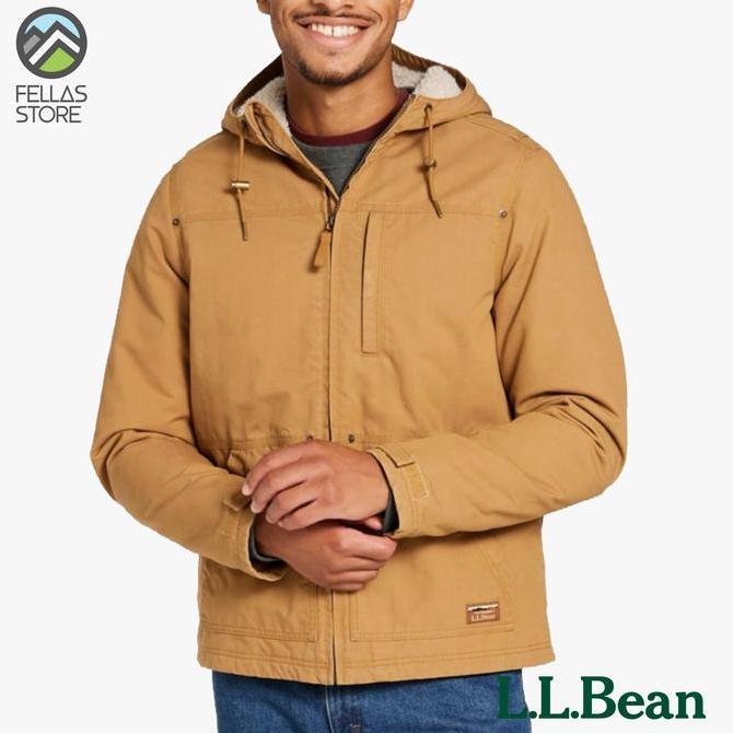 LL Bean - Men's Insulated Utility Hoodie Jacket Marsh Brown