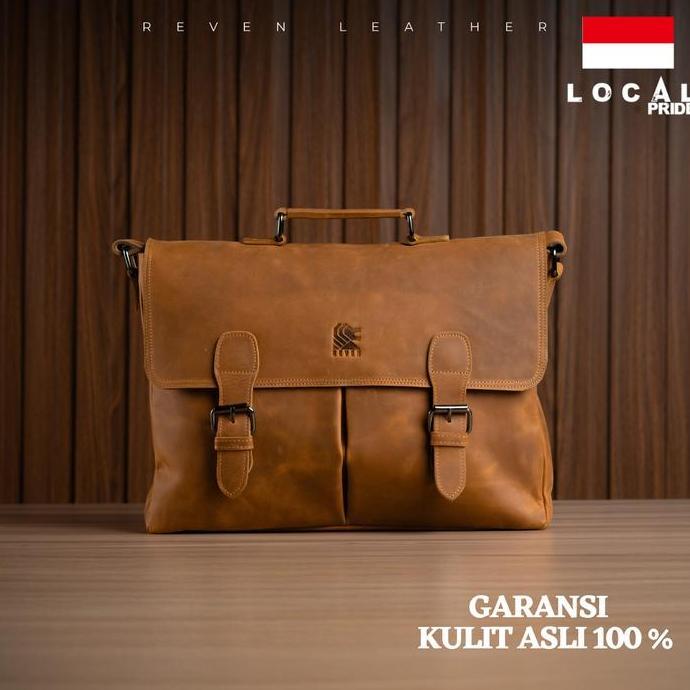 Gabrim- Tas Laptop Kulit 14 Inch 11 Inch Tas Kerja Kantor Pria Branded Premium