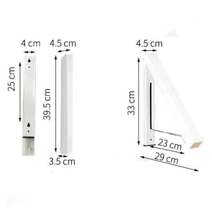 Gantungan Baju Indoor Hanger Baju /Gantungan Baju Indoor + Baut Bisa Dilipat Wkt Gak Dipakai Dinding