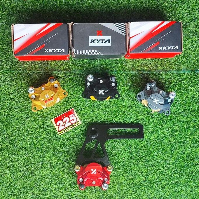 kaliper belakang KTC 2P lengkap breket R15 V3 Ninja 250 R25 NINJA 150