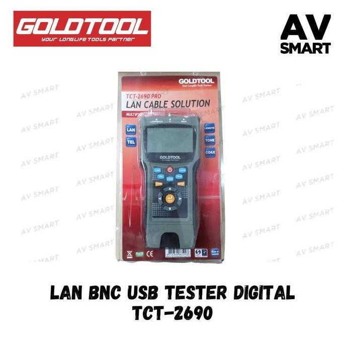 NEW - GOLDTOOL Lan Tester TCT-2690 Digital Cable Tester TCT2690 / USB & BNC Digital Tester
