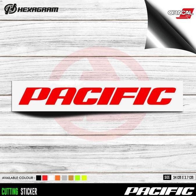 Cutting Sticker Sepeda Pacific Logo Besar | Stiker Sepeda Pacific | Sepasang Ready