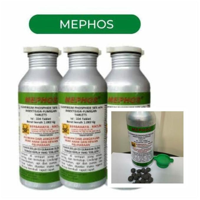 TERMURAH - MEPHOS OBAT FUMIGASI /OBAT BASMI HAMA GUDANG Ampuh basmi kutu beras,jagung,gandum