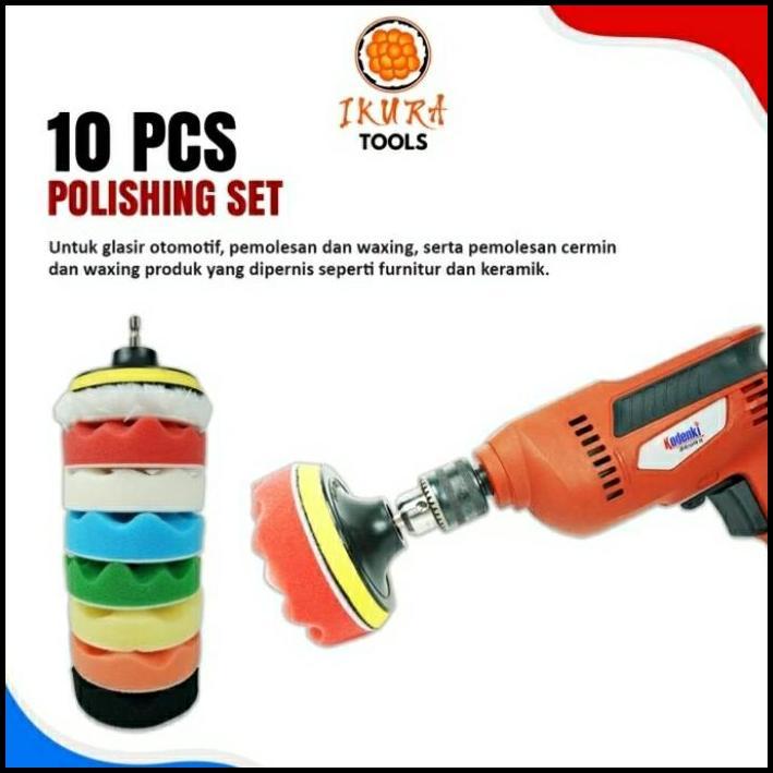 HOT DEAL BUSA SPON POLES MOBIL 7" INCH SET IKURA SPONGE POLISHING 10PCS IKURA 7" 