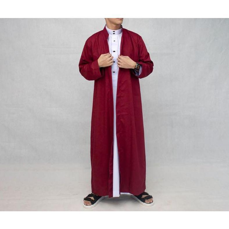 Wajib Punya Jubah Luaran Pria Dewasa Twis Higt / Jubah Yaman Habaib / Jubah Luaran Muslim Terbuka / 
