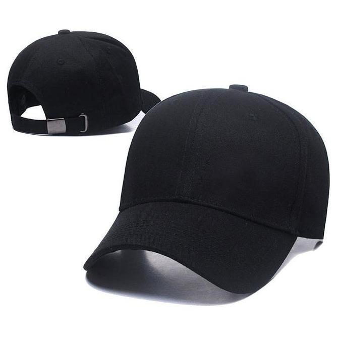 KLUDENG Topi Hitam Polos Topi Fashion Korea Unisex Baseball Cap