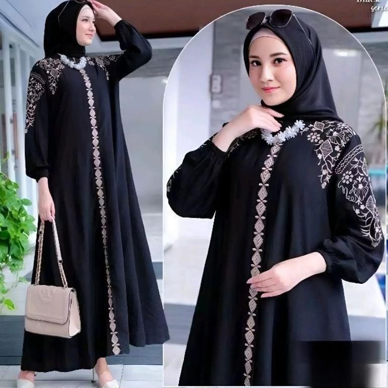 BRAND NEW Gamis Inayah Dres Bahan Bordir Baju Kondangan Seragaman Lebaran 2025 Termurah Kualitas Ter