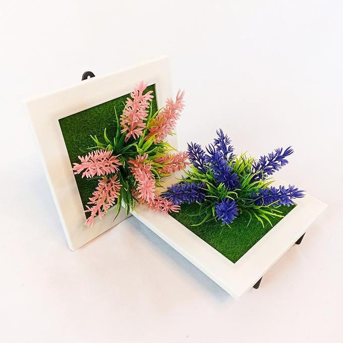 TANAMAN HIAS PLASTIK BUNGA BINGKAI DINDING MINI HIASAN DEKORASI RUMAH