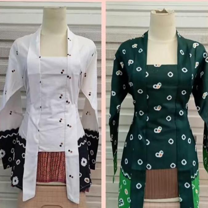 Atasan kebaya kutu baru premium bahan katun Jepang motif bunga besar SM