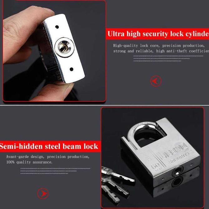 HOUTMANS Gembok Pagar Rumah Anti Maling House Padlock Baja