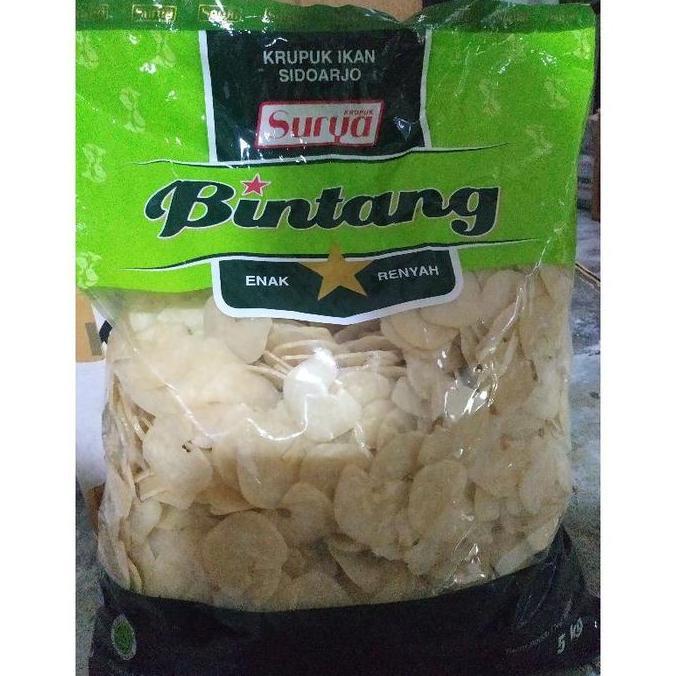 KEMASAN BAL KERUPUK IKAN Cap Bintang Mentah KRUPUK UDANG MENTE Super Istimewa Surya Asli Sidoarjo Kr