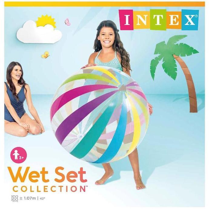TERLARIS - Bola Pantai Jumbo 107 cm / Mainan Bola Besar Beach Ball INTEX 59065