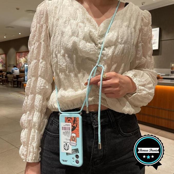 SS195 SOFTCASE SLINGCASE WARNA ARMY LANYARD BRAND REALME C2 5 5I 5S C3