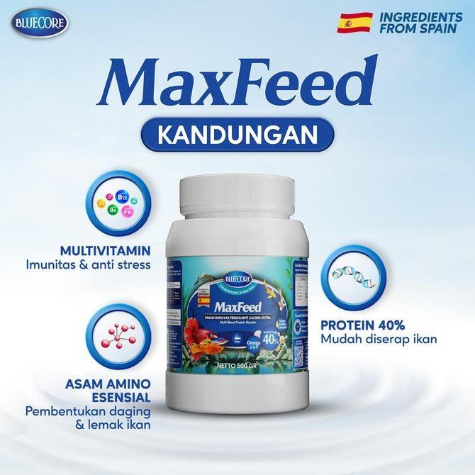 Altx- Bluecore Maxfeed Pakan Burayak Ikan Penghemat Cacing Sutera Untuk Penggemuk Ikan Dan Perangsan