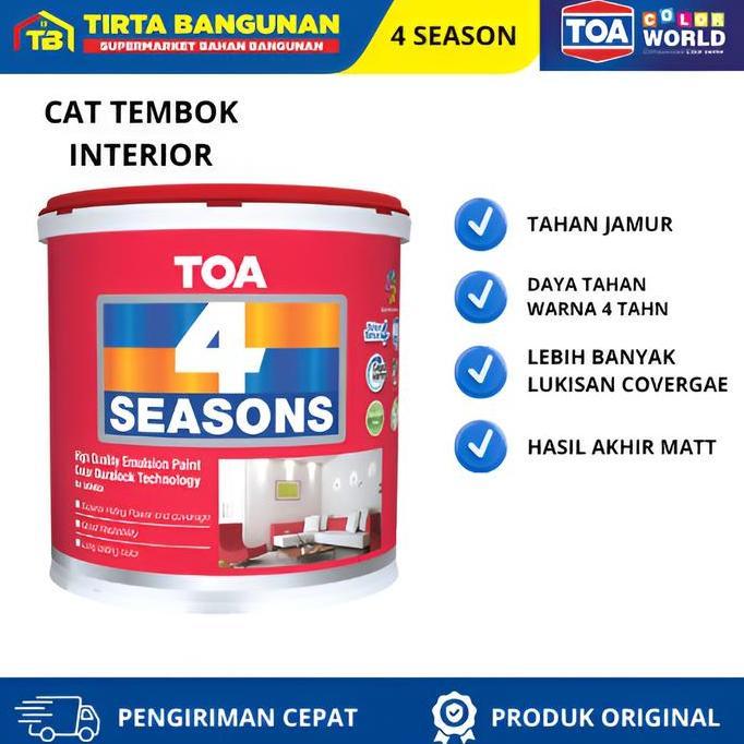 Toa Cat Tembok 4 Seasons Interior Putih, Cat Dinding Terbaru 
