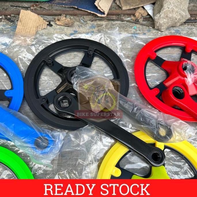 Promo Crank Set Gir Sepeda 44T Exotic Dengan Cover Lipat Fixie Minion Mini Velo Balap Cod