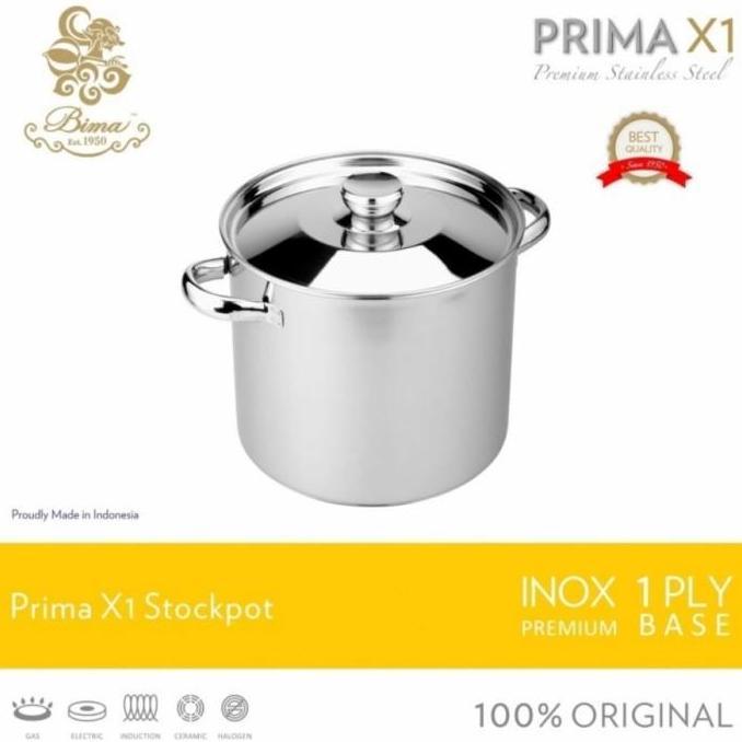 TERBARU - Panci Bima Tinggi Stockpot Stainless Steel Panci Tinggi Panci Dandang