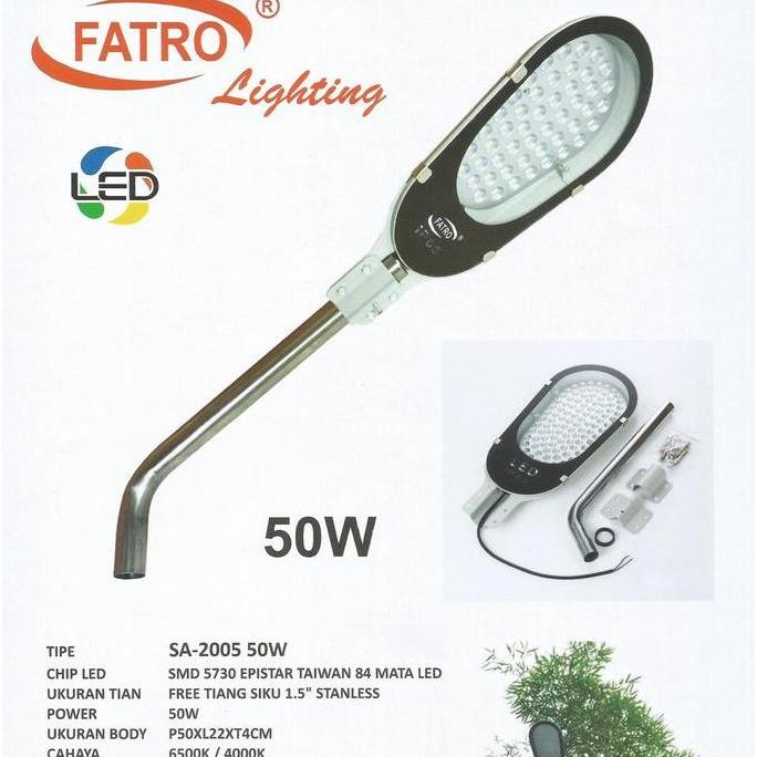Murah Fatro Street / Garden Light / Lampu Jalan / Taman Led 50 Watt
