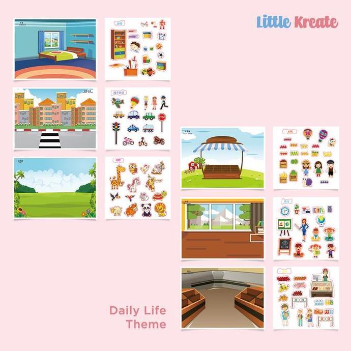 Little Kreate - Mainan Edukasi - Reusable Sticker / Buku Stiker