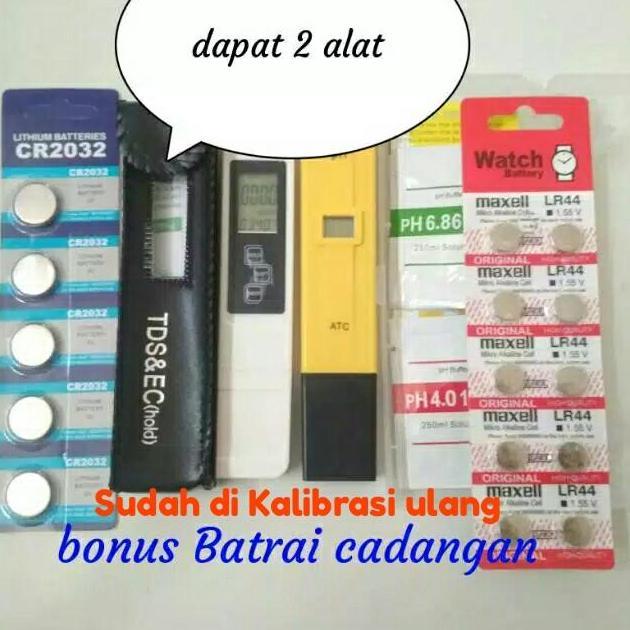 Plumbing- Paket Ph Dan Tds Ec Meter /Alat Ukur Hidroponik Ph Air Dan Tds Ec