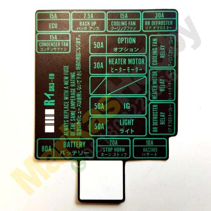 Stiker Honda Civic Genio Fuse Box Sikring
