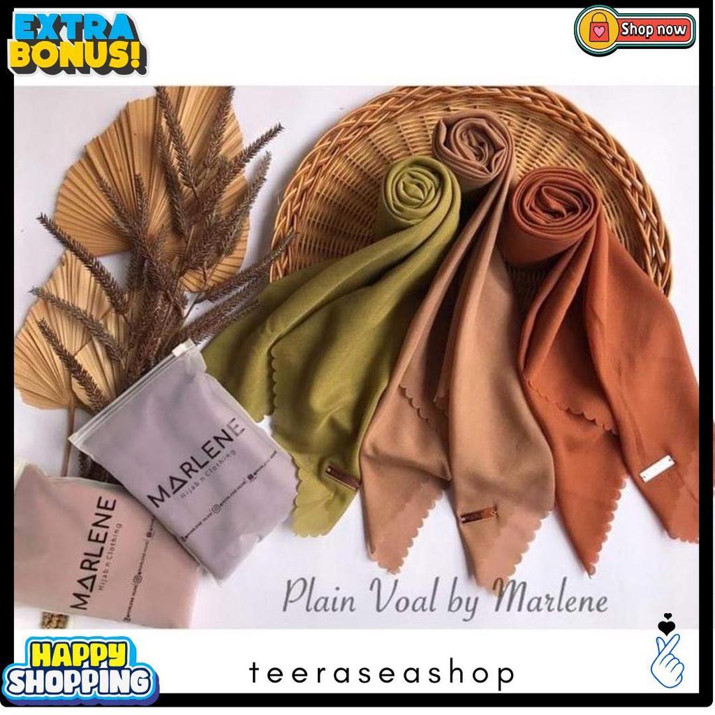 Marlene - Hijab Voal Square Segi Empat Polos Premium (Batch 2)