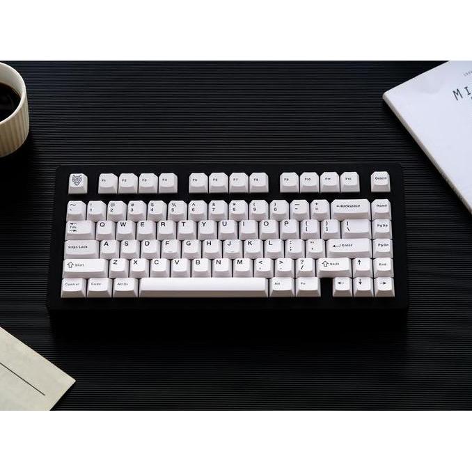 GMK WoB BoW Lite ABS Doubleshot Cherry Profile Keycaps Set White on Black