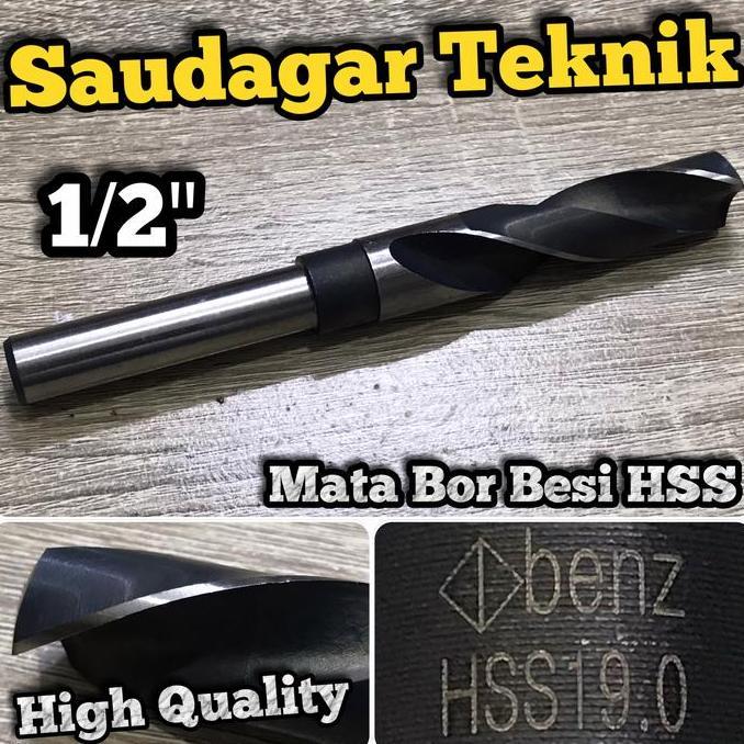 Ready Mata Bor Besi 19 mm Untuk Mesin Bor Tangan Reduced Shank 1/2" 19mm
