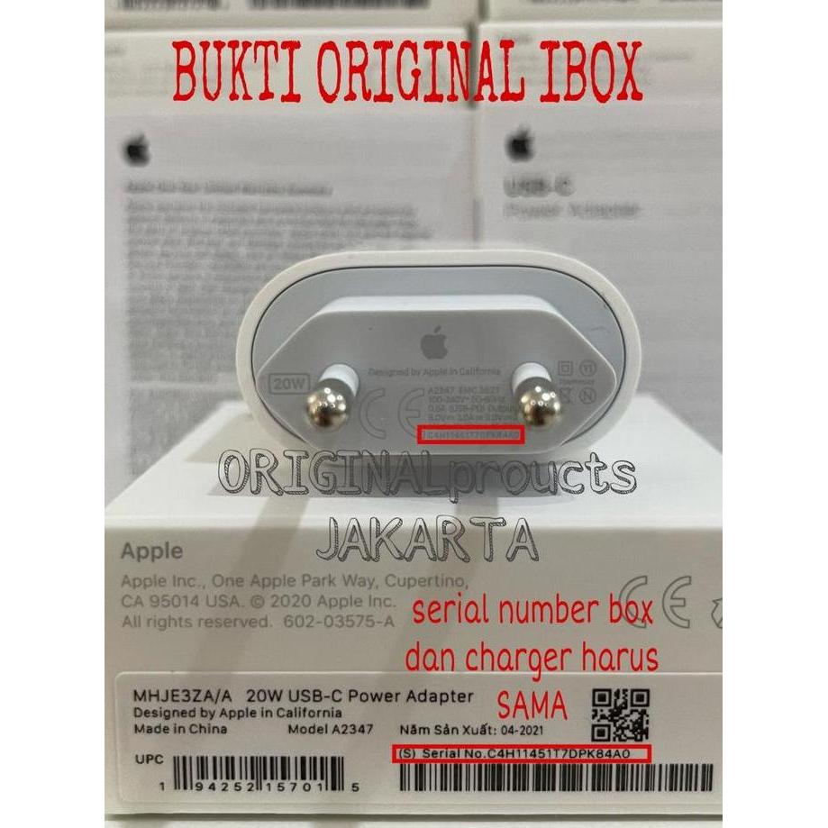 ORIGINAL APPLE IBOX ADAPTER 20w CHARGER IPHONE 11 12 PRO MAX 20 WATT