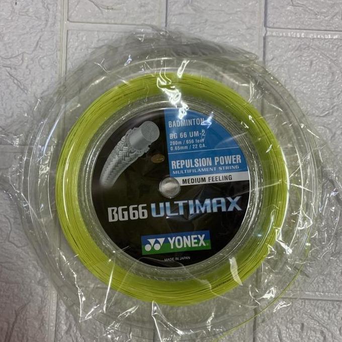 Senar Badminton Yonex Bg66 Ultimax / Bg 66 Ultimax Roll Sp Original