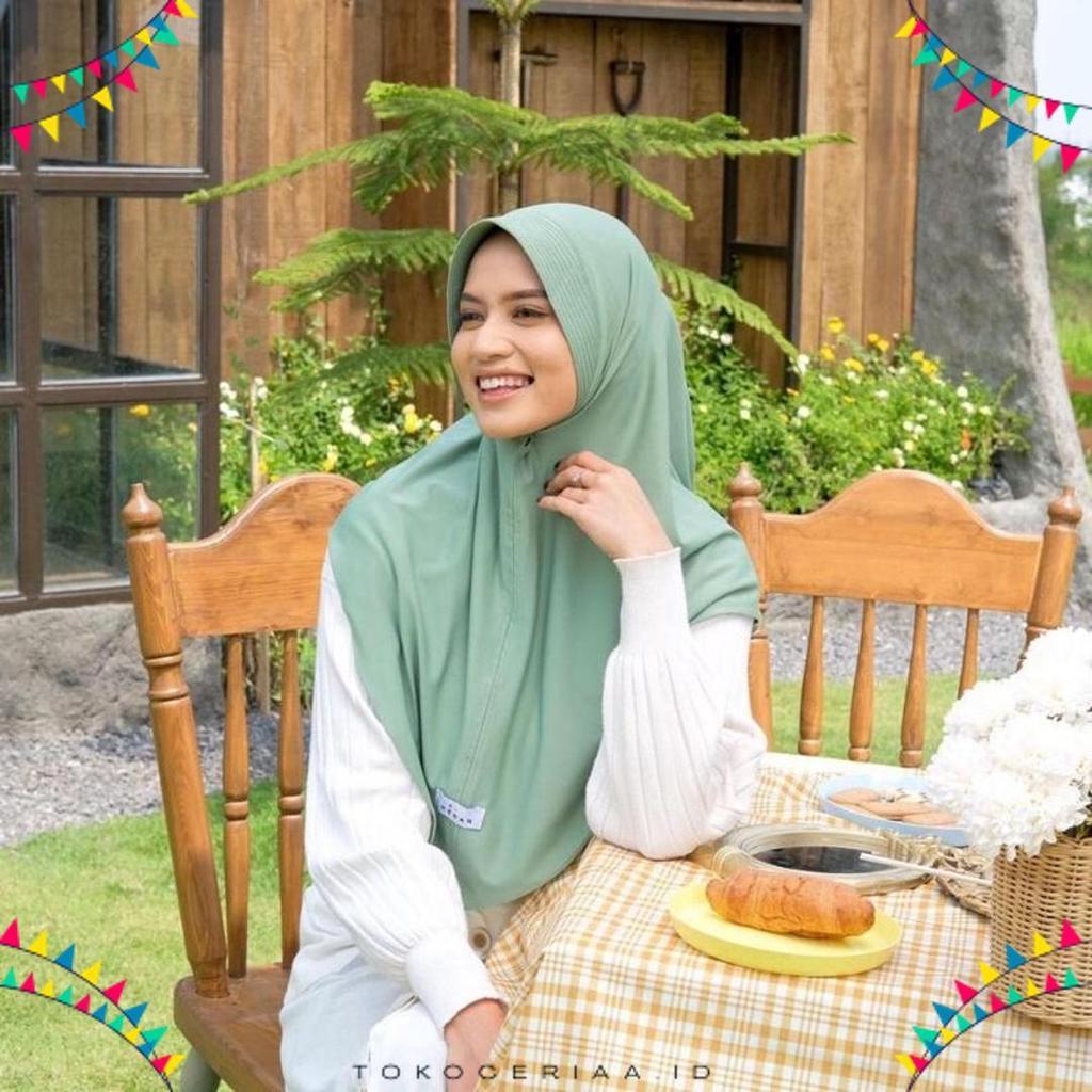 (Bisa Cod)Kenan Hijab Original Size L Lana - Daily Jilbab Bergo Instan Jersey Premium