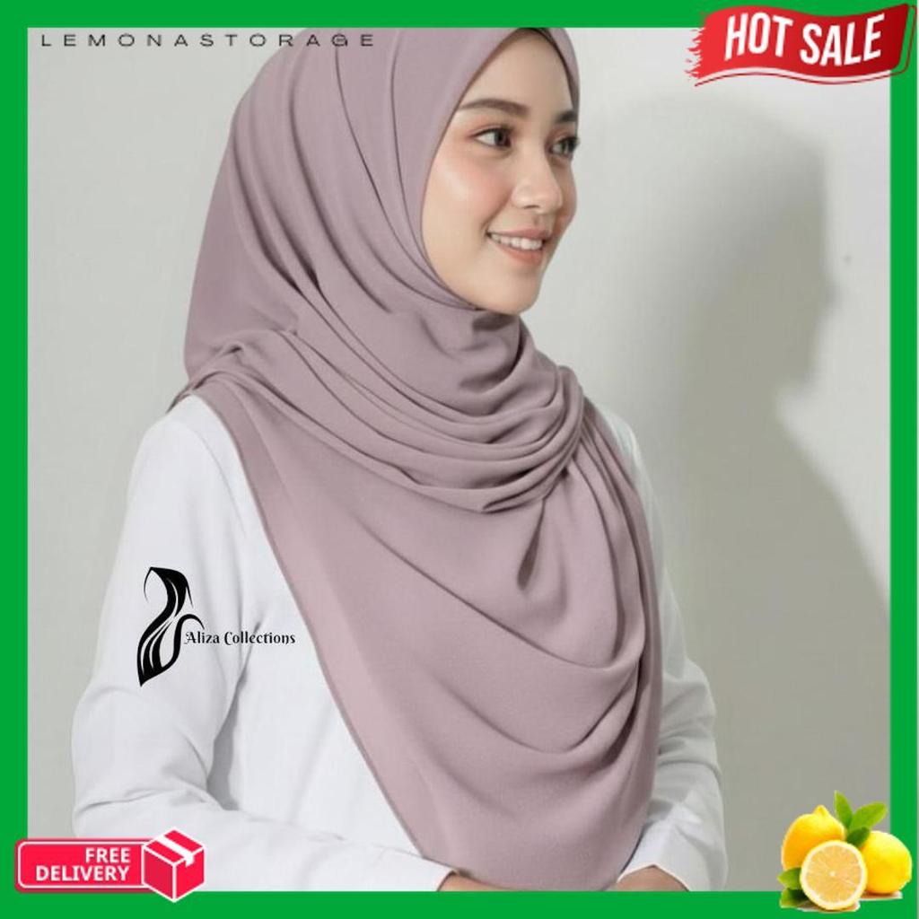 Jilbab Segi Empat Oval Malay Curve 130X130 Ceruti Babydoll Premium