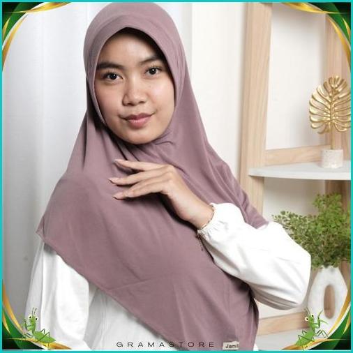 Jamilah Hijab Daily 80 Hijab Jersey Lembut Nyaman Bergo Instant Jamilah Daily