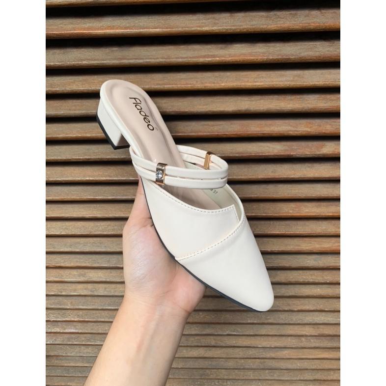 HOT Sandal Fladeo Wanita Mules Heels 3 cm  ( TALI 2 )
