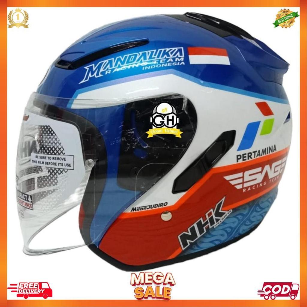 Helm Nhk Half Face R1 Gp Edition Mandalika [H2]