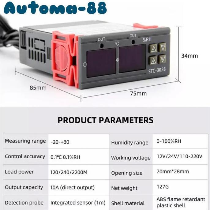 Mjerni- Stc-3028 Digital Humidity Temperature Controller Meter Ac 220V Stc3028