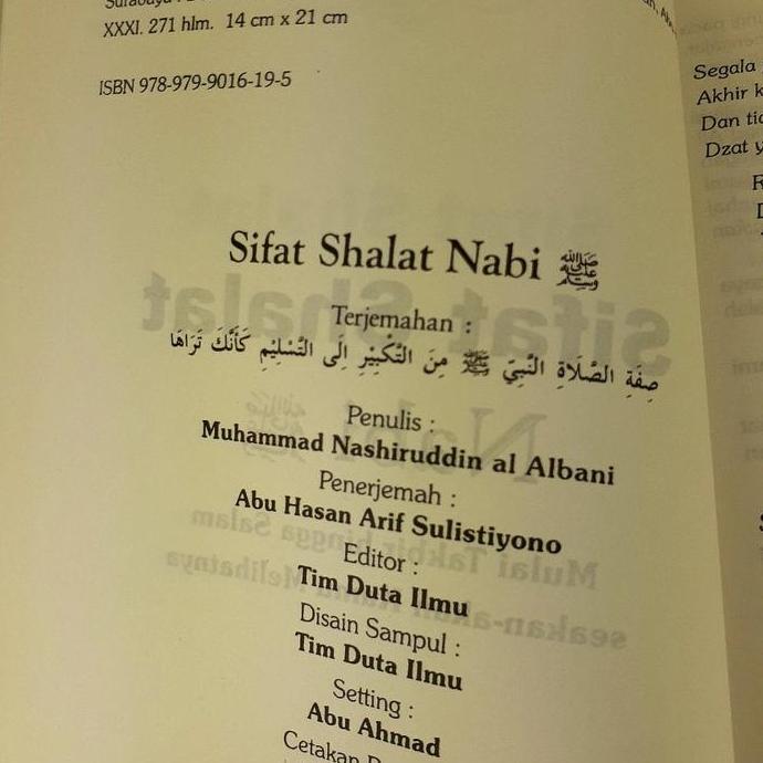 buku sifat shalat nabi duta ilmu