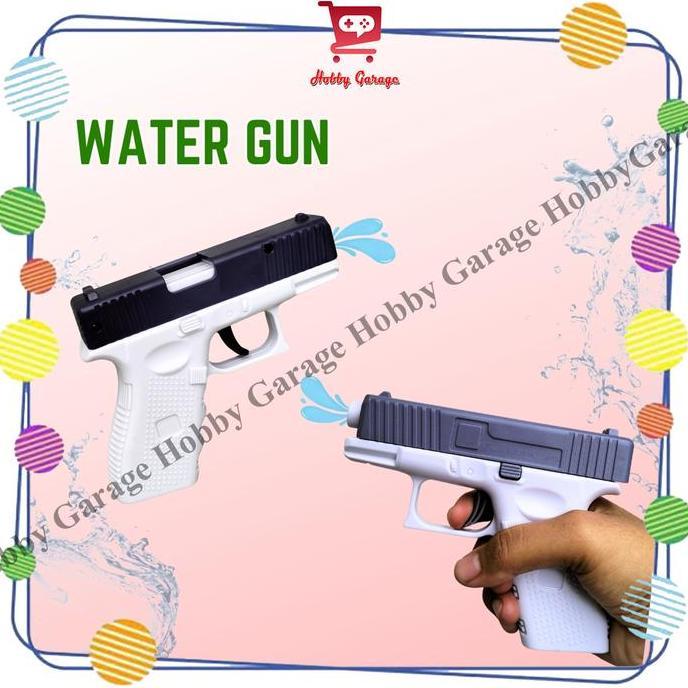 Mainan Water Gun Glock Kokang Mini Pistol Air Manual Anak