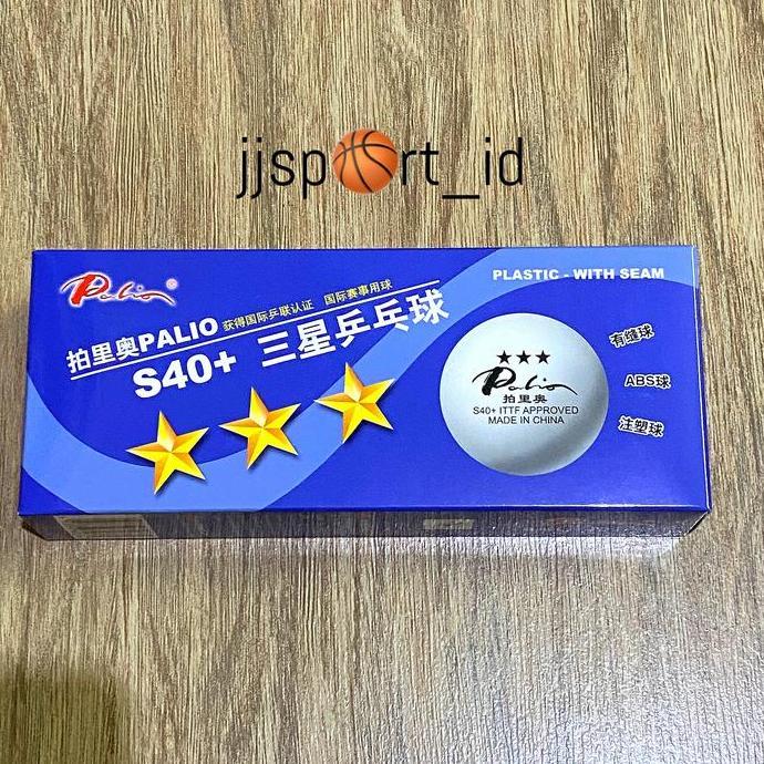 Bola Tenis Meja Bola Pingpong Palio 3 Star 40+ Isi 10