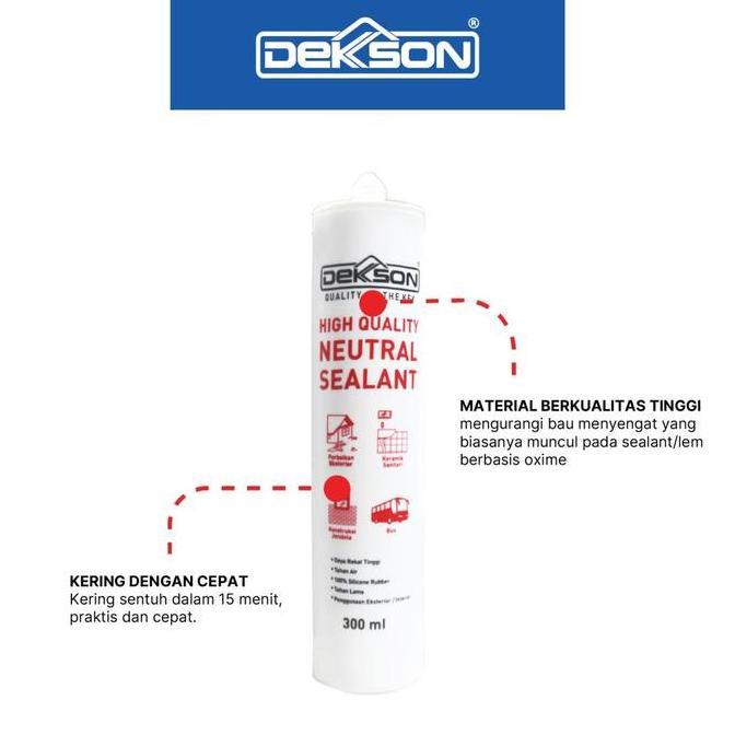 dekkson silicone sealant lem kaca neutral silicone sealant