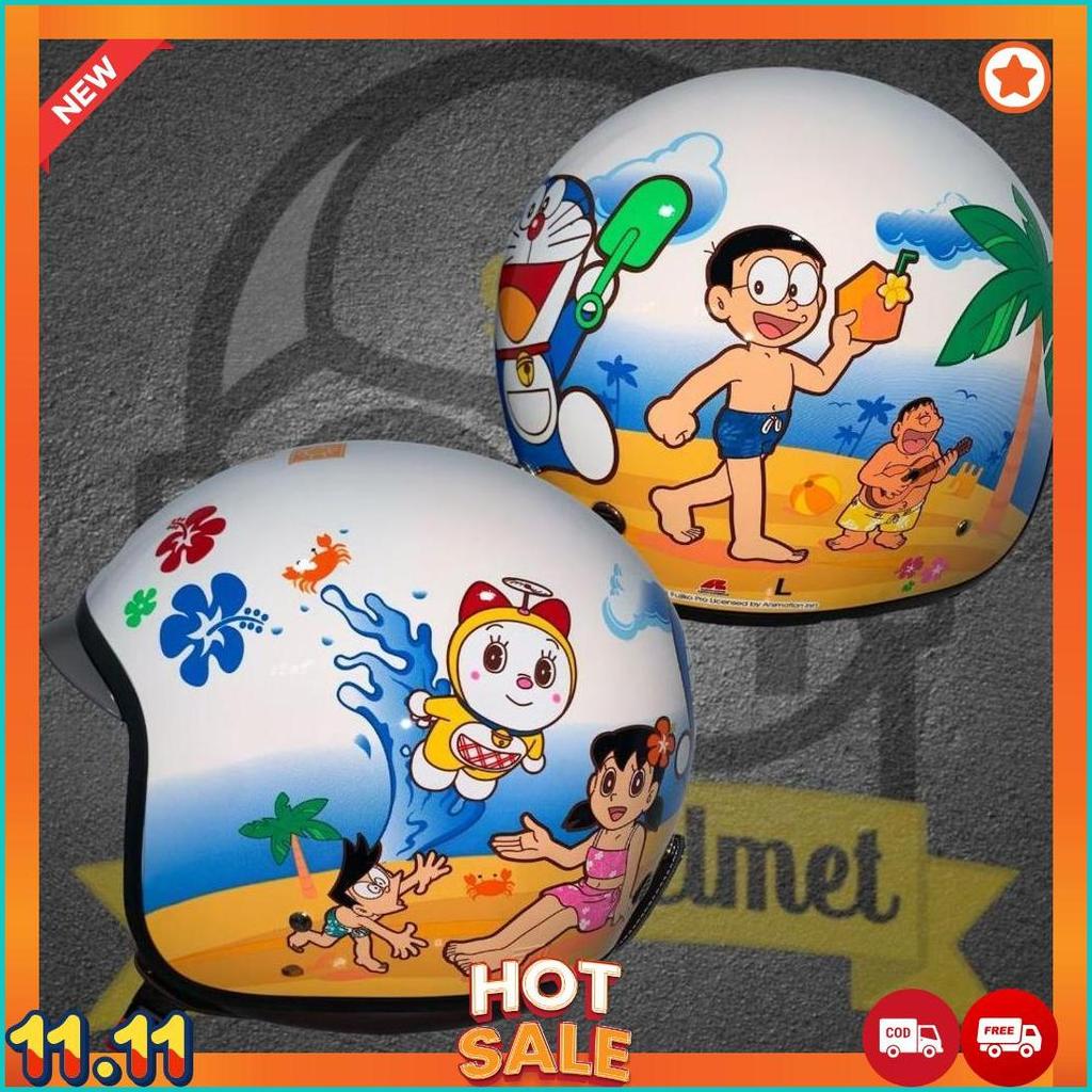 Helm Mds Magnum Mds Retro Mds Bogo Doraemon Original [H2]
