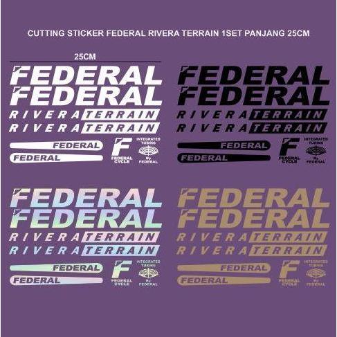 Promo Cutting Sticker Sepeda Federal Rivera Terrain Stiker Frame Bike 1Set Cod