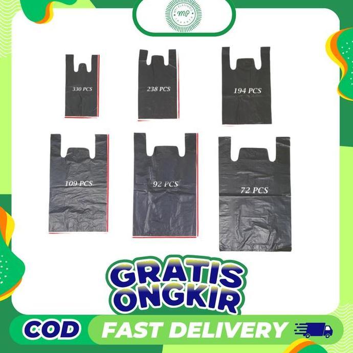 Picnpic- Plastik Hd Los Hitam Kantong Kresek Kiloan/Ikatan 17 24 28 35 40 Cm