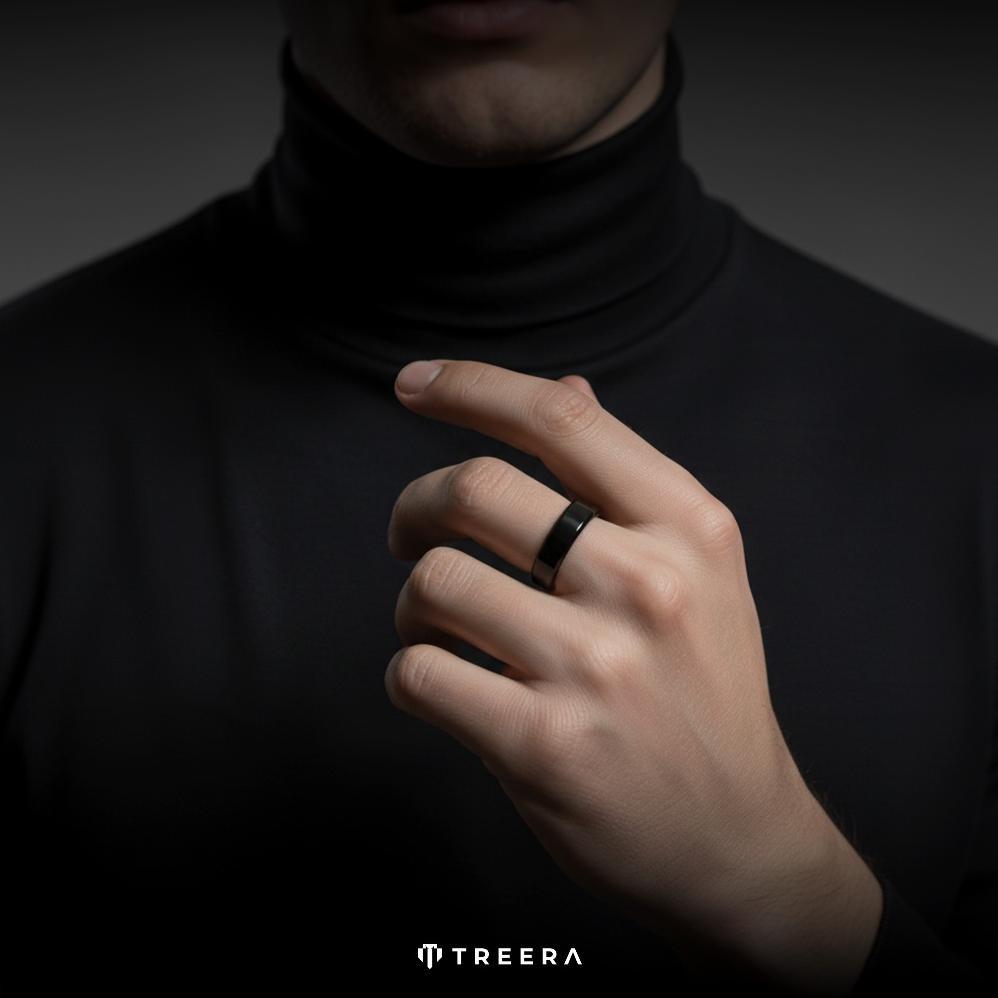 Diskon Treera - Cincin Titanium Emas Gold Pria Wanita Original Anti Luntur