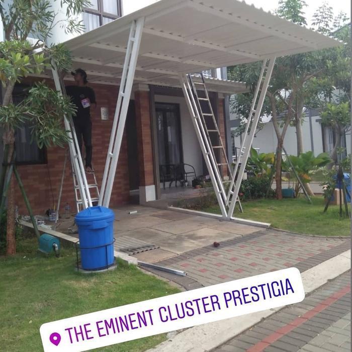 kanopi alderon rangka besi hollow galvanis besi