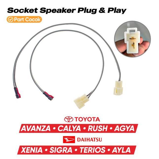Kabel soket PNP speaker mobil Toyota Daihatsu avanza / xenia / calya / sigra / rush / terios / agya 