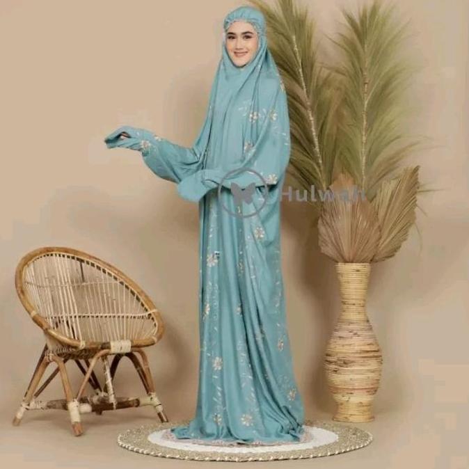 mukena terusan mewah gracella mukenah langsungan muslim dewasa kain nyaman lembut rayon premium bord